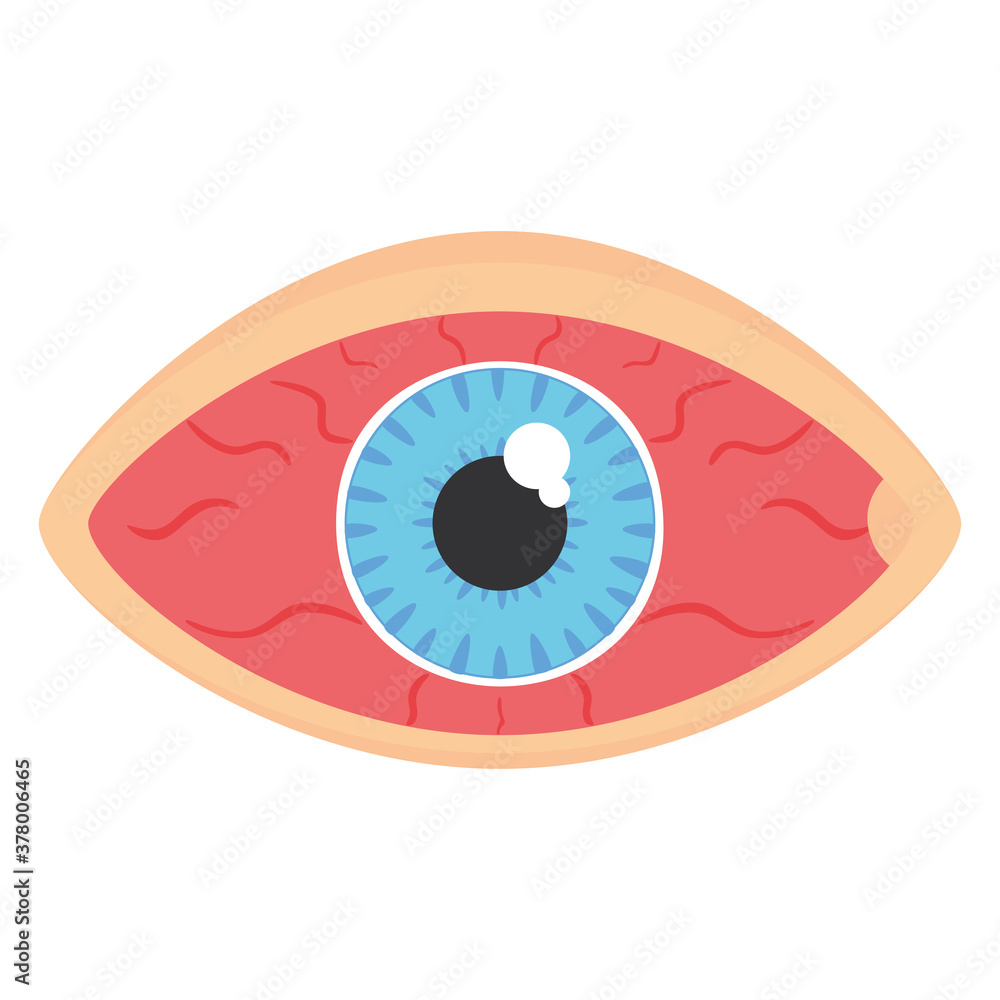 Isolated zika virus eyes illness icon - Vector Isolated zika virus eyes illness icon - Vector