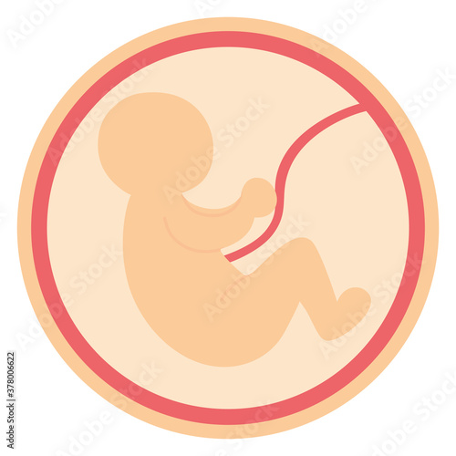 Isolated zika virus pregnant illness icon - Vector
