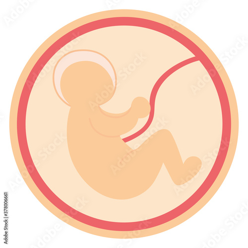Isolated zika virus pregnant illness icon - Vector