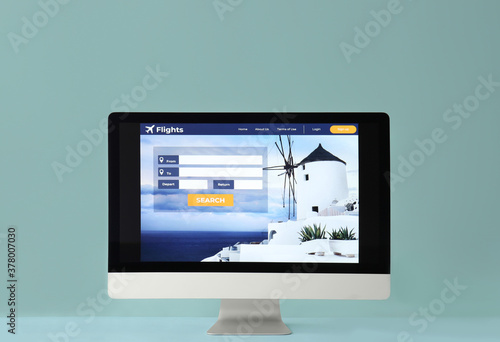 Open page of online booking...