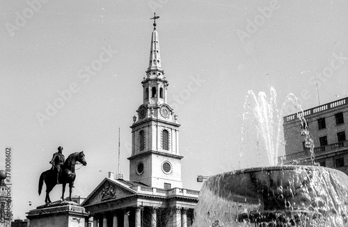 Photography St Martin in the Fields, Trafalgar Square, London, 1976