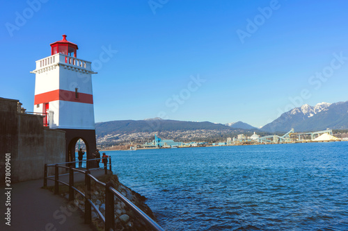 Lighthouse on the waterfront 