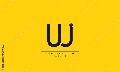 WUJ Abstract initial monogram letter alphabet logo design photo