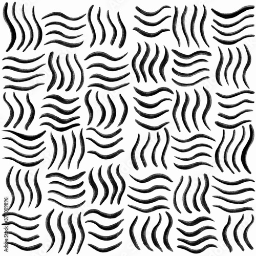 The geometric pattern by stripes . Seamless background. Black and white texture. Graphic modern pattern. High quality illustration