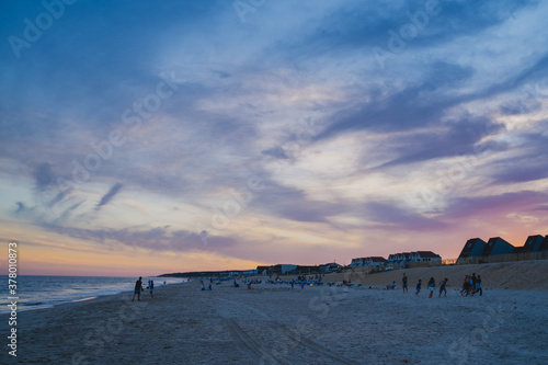 Sunset at a beach in Montauk photo