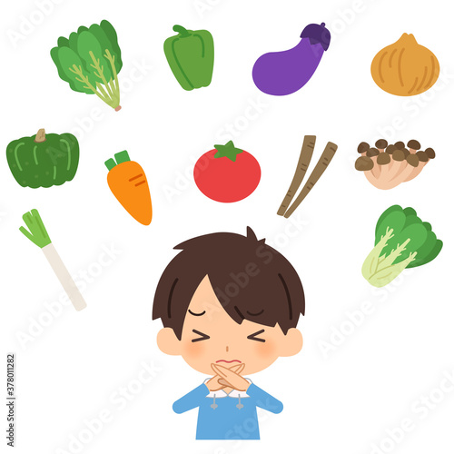 野菜が嫌いな男の子