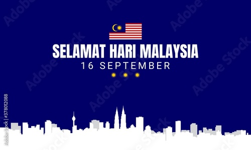 Malaysia Day Background. Vector Illustration.