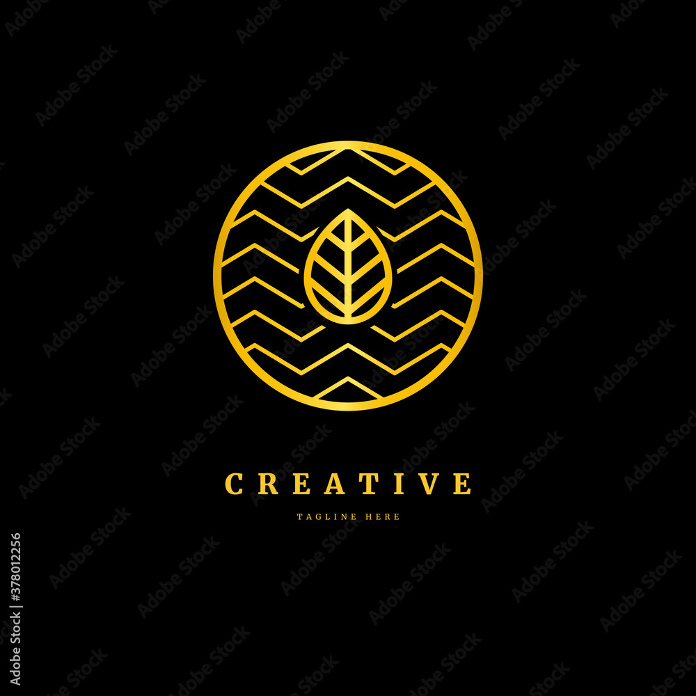 Nature logo, Floral logo concept, vector abstract emblem, outline monogram concept for organic shop Nature logo, Floral logo concept, vector abstract emblem, outline monogram concept for organic shop