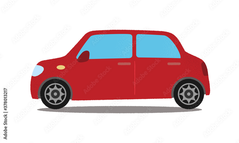 赤い自動車のベクターイラスト 赤い自動車のベクターイラスト