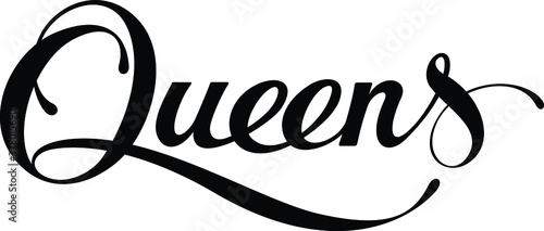 Obraz na plátně Queens - custom calligraphy text