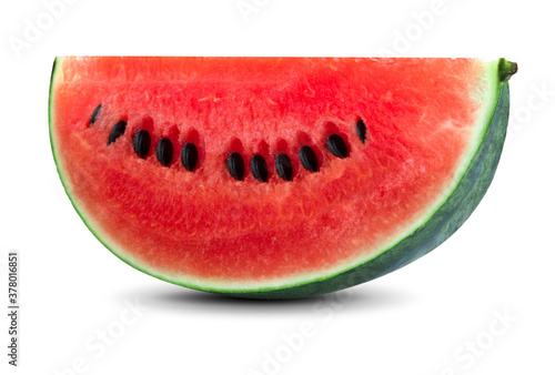 Obraz na płótnie Sliced of watermelon isolated on white background. w salonie