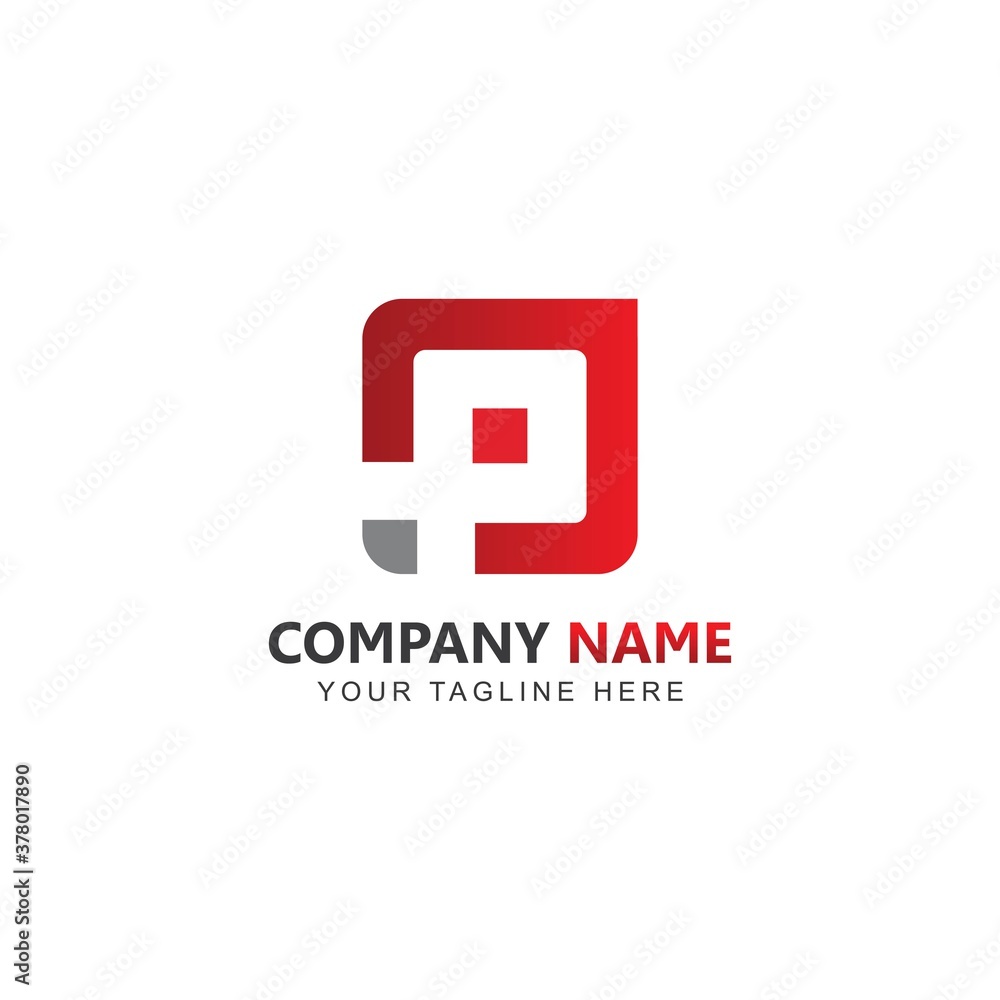 Initial P with Negatif space Logo Initial P with Negatif space Logo