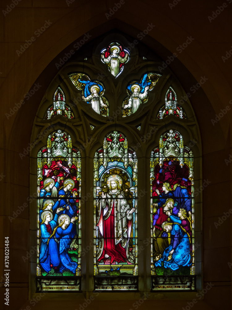 Stained glass windows in St Patrick’s Cathedral - Ballarat, Victoria, Australia