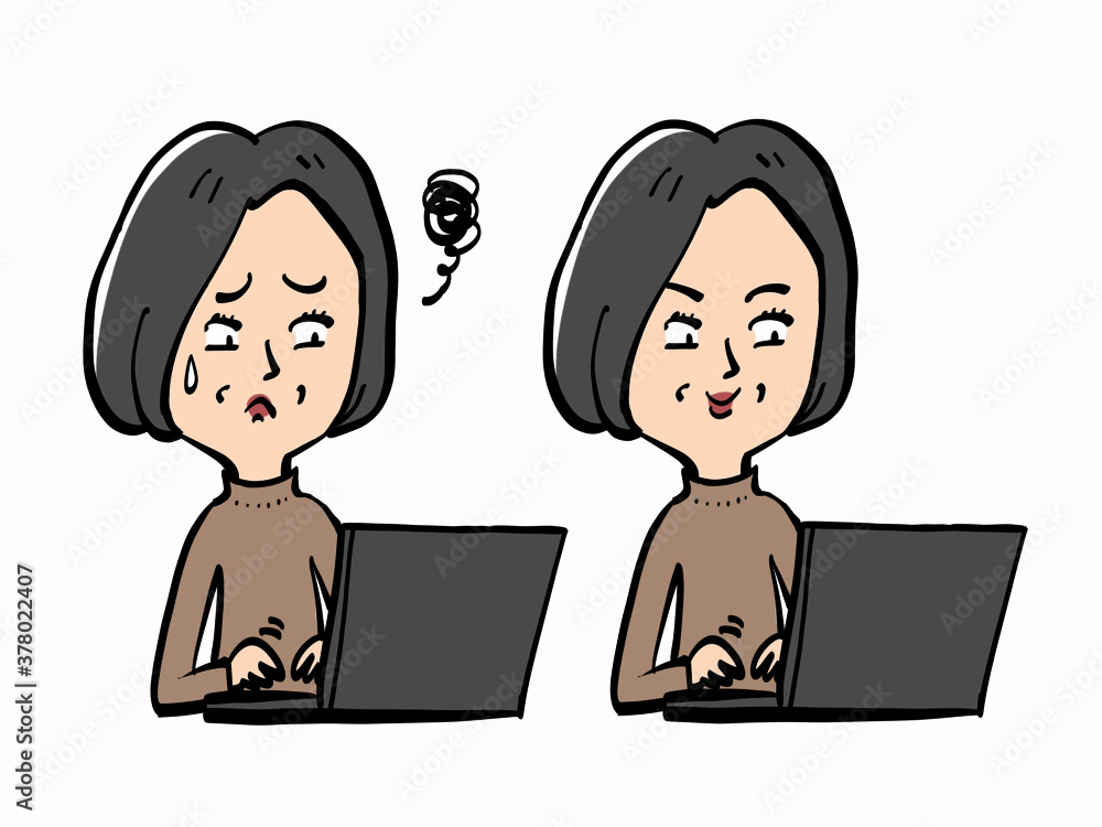 Senior woman working on a computer Senior woman working on a computer