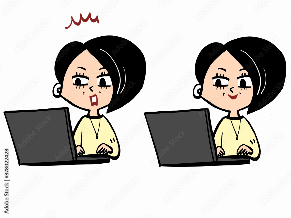 Senior woman working on a computer Senior woman working on a computer