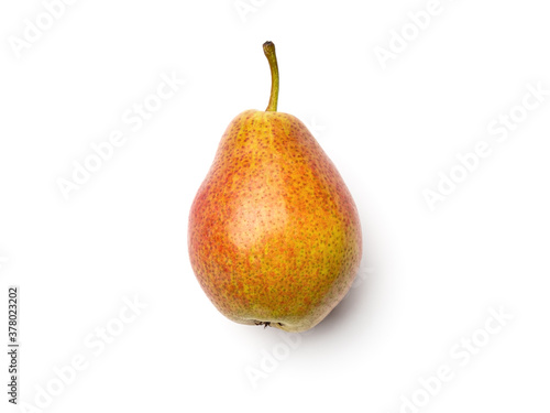 Pear isolated on white background. Flat lay