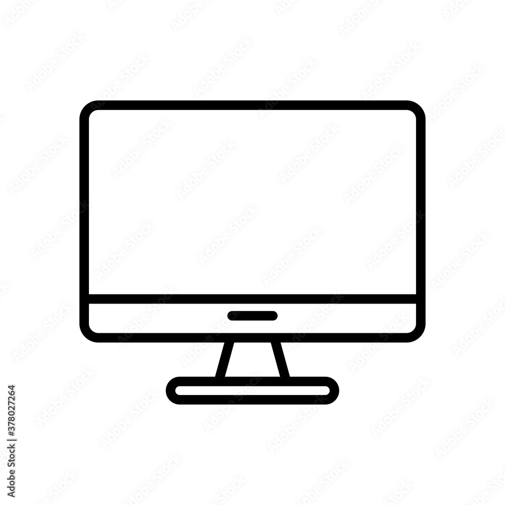 desktop computer monitor line style icon desktop computer monitor line style icon