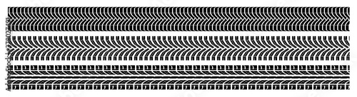 drawing of tire of an automobile wheel. Car wheel imprint seamless ornament. Vector