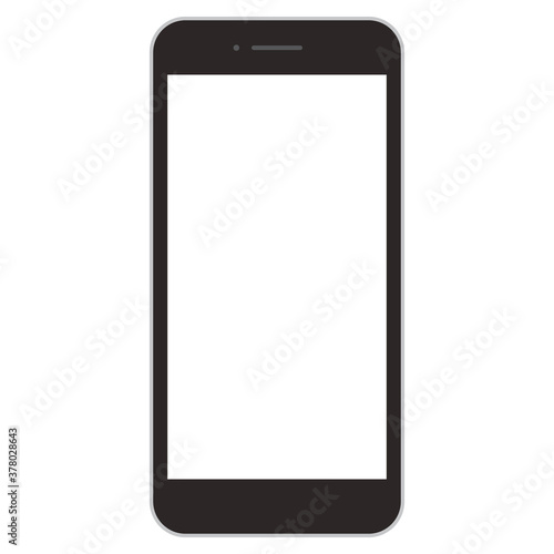 正面向きのシンプルなスマートフォン　画面内透過