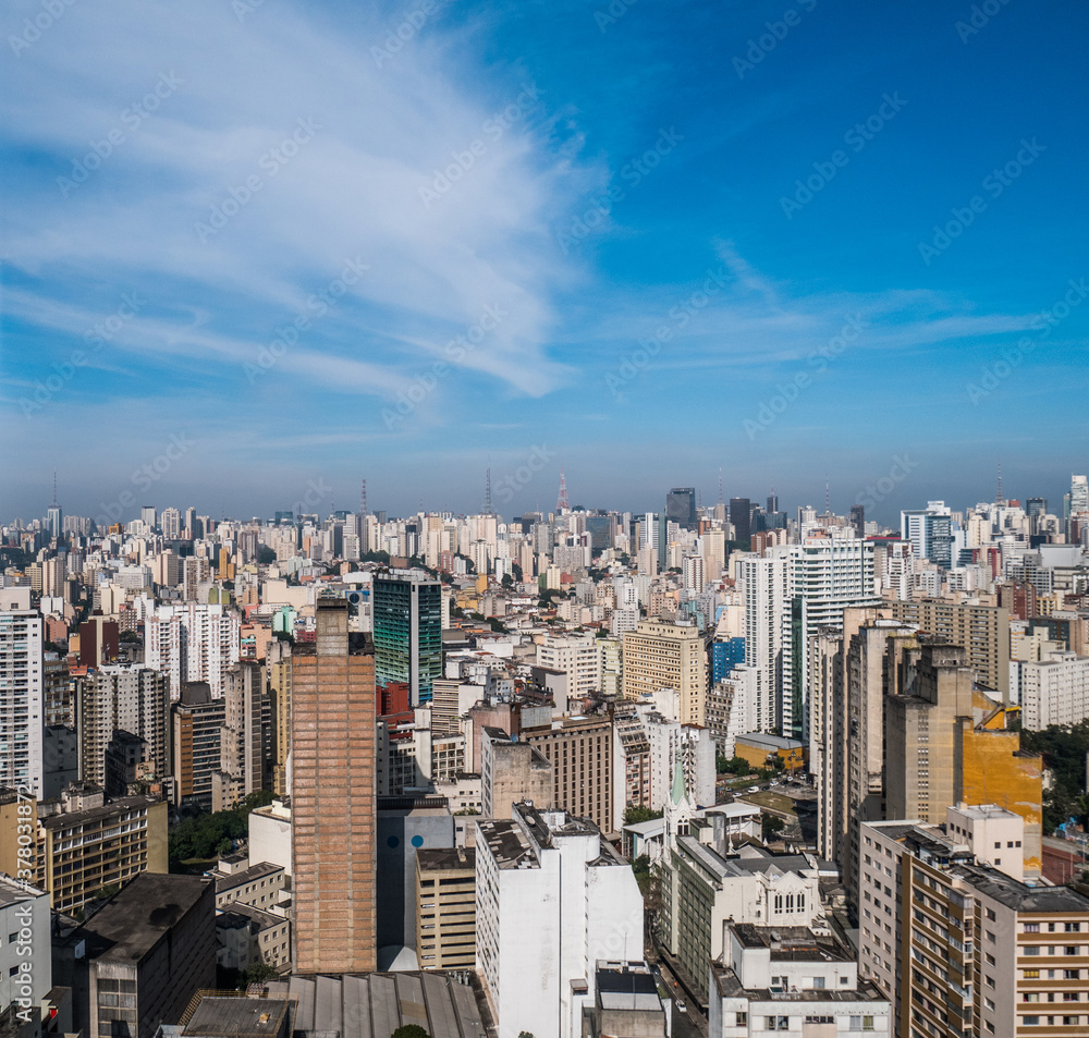 Panoramic view of Sao Paulo City Downtown