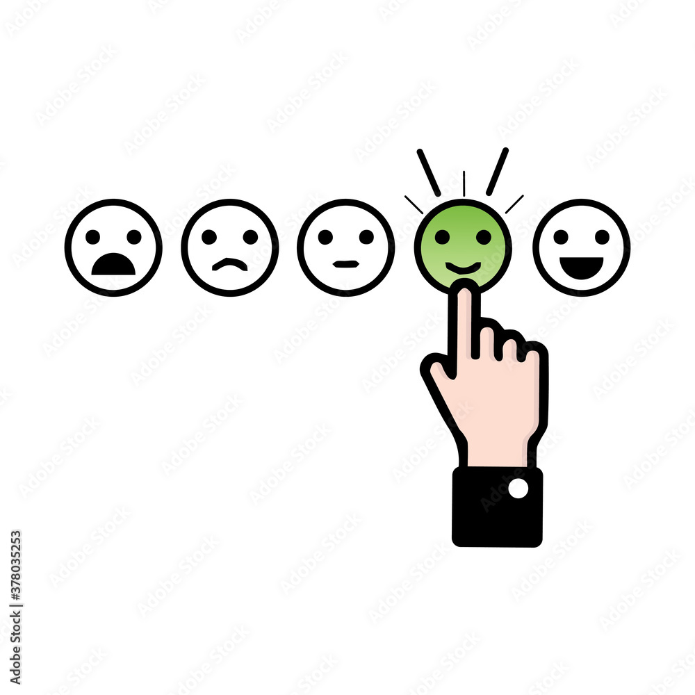 Satisfaction Rating. Customer Feedback icon design for Digital Marketing business concept Satisfaction Rating. Customer Feedback icon design for Digital Marketing business concept