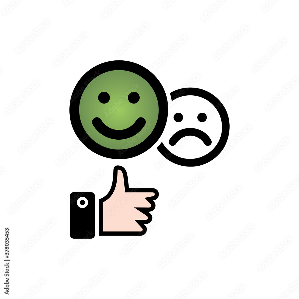 Satisfaction Rating. Customer Feedback icon design for Digital Marketing business concept Satisfaction Rating. Customer Feedback icon design for Digital Marketing business concept
