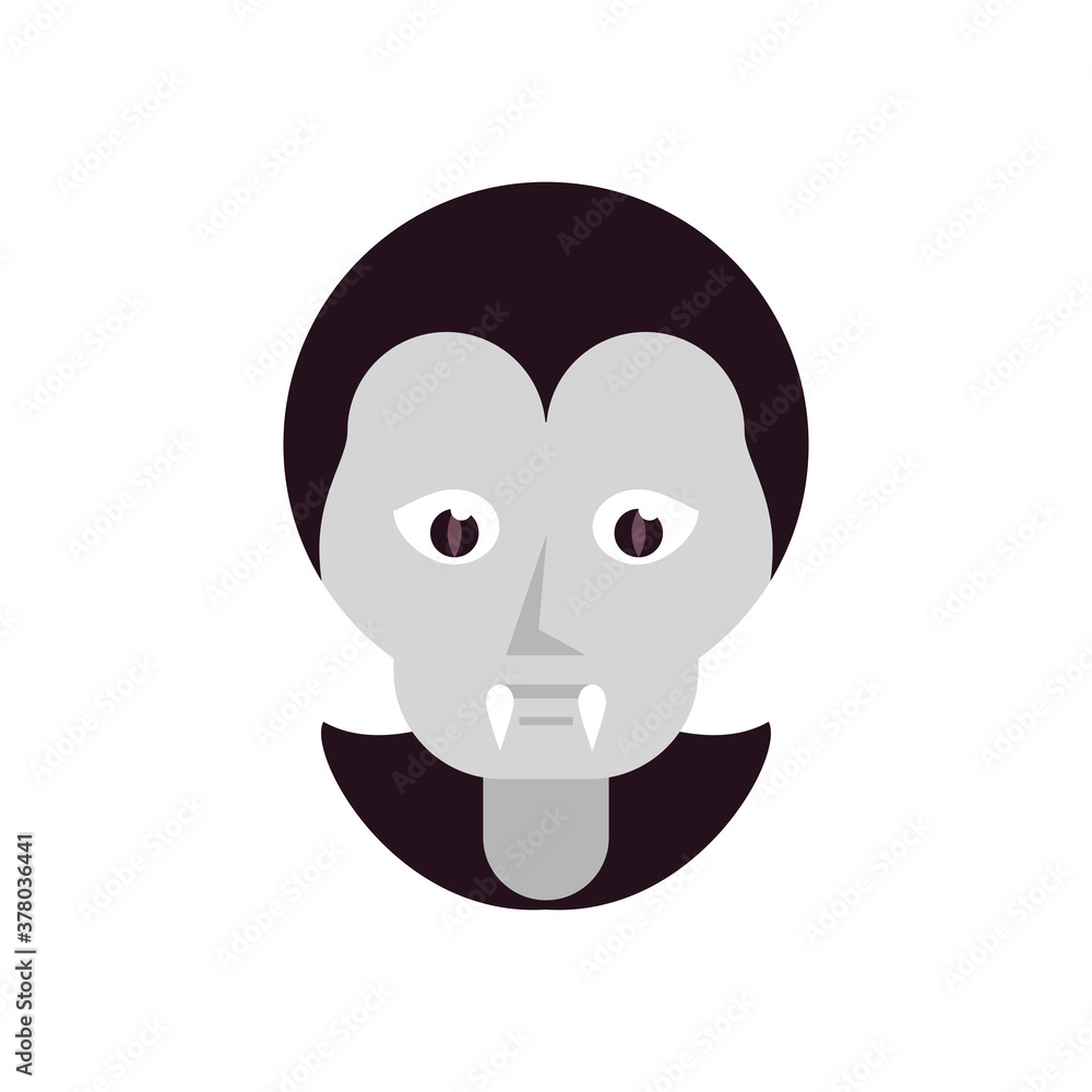 dracula count head flat style icon dracula count head flat style icon