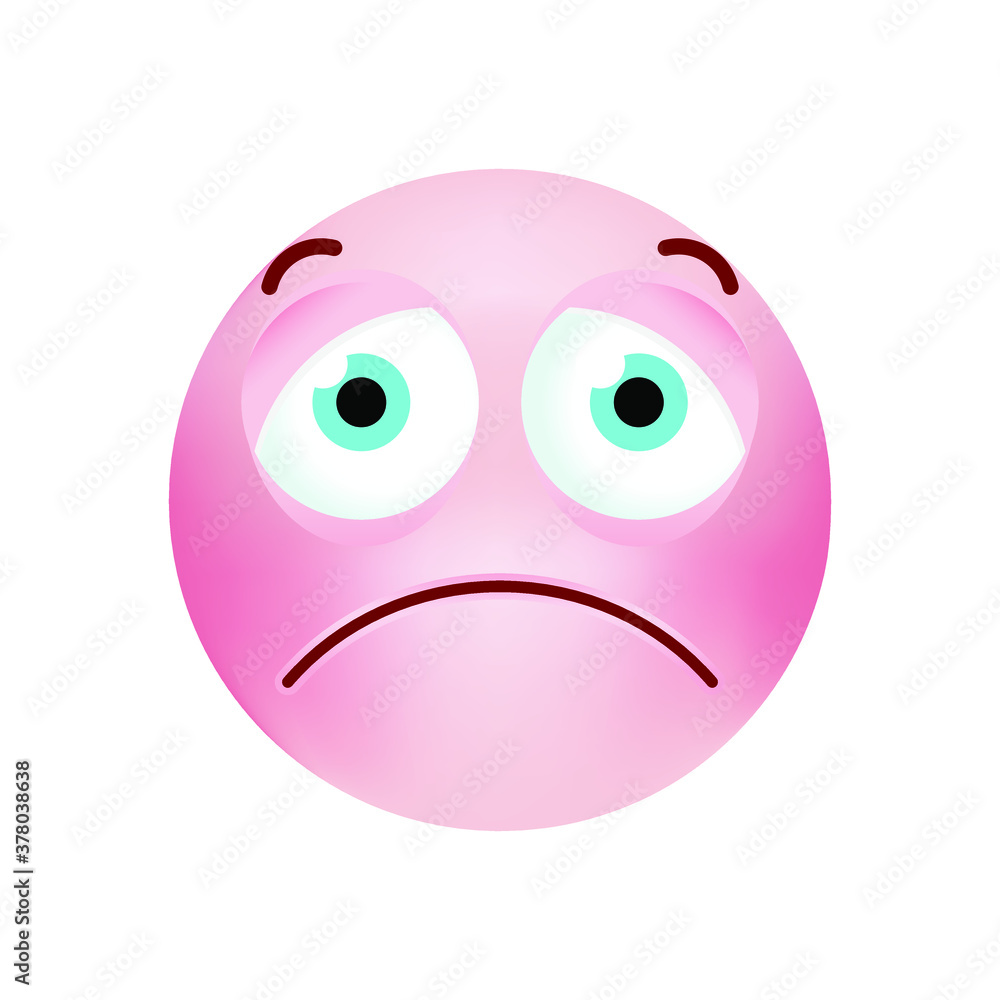 Cute Emoticon with Cartoon Style on White Background . Isolated Vector Illustration Cute Emoticon with Cartoon Style on White Background . Isolated Vector Illustration