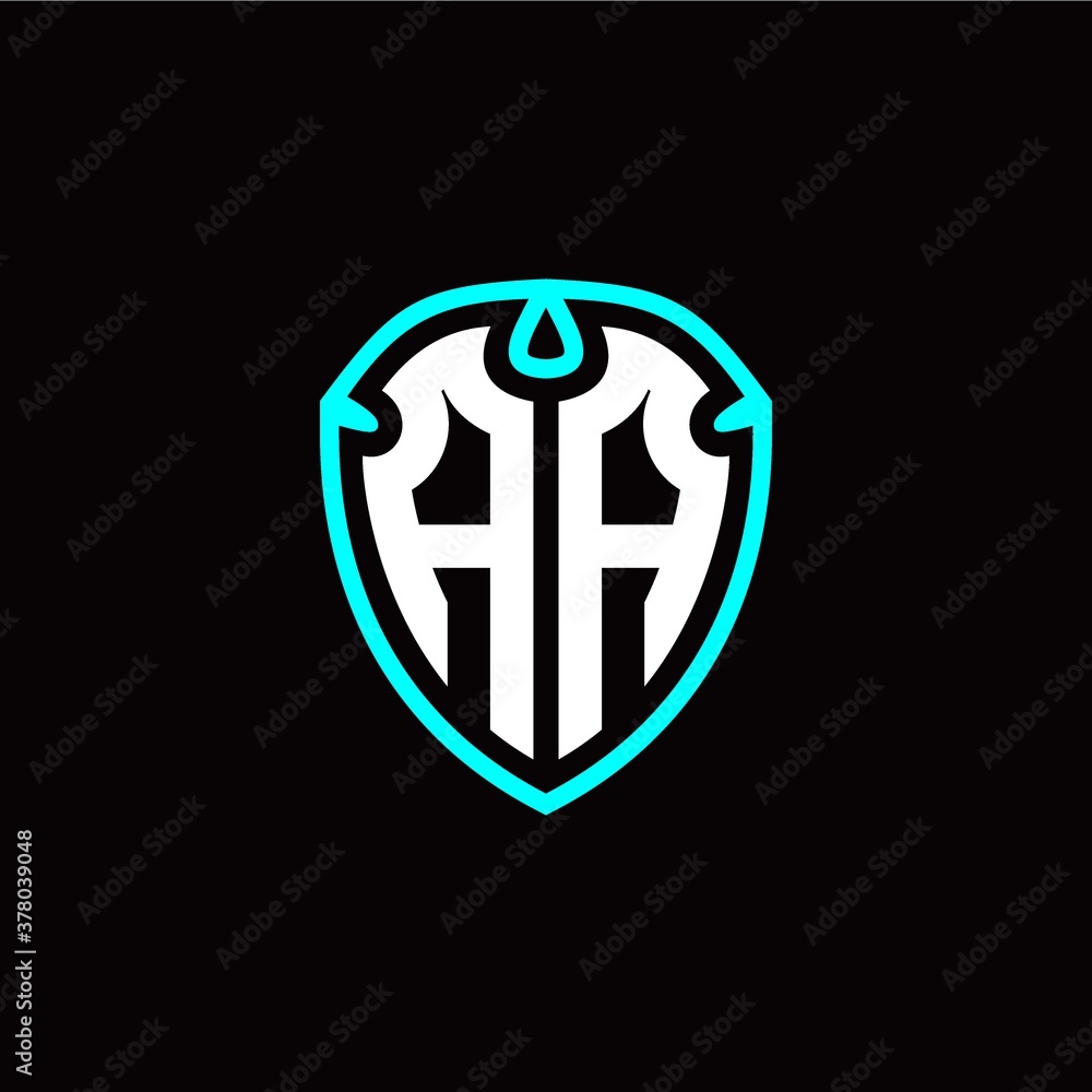 Initial A A letter with shield modern style logo template vector Initial A A letter with shield modern style logo template vector