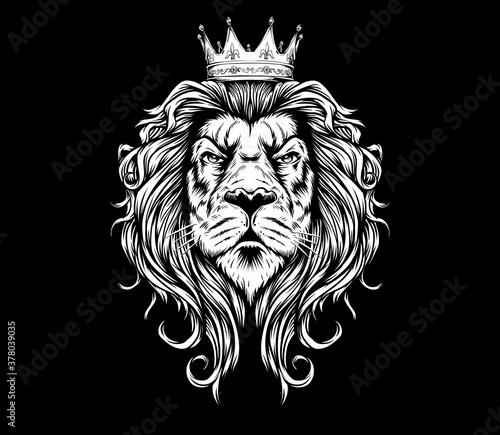 Lion King Illustration, for T shirt print and other graphic