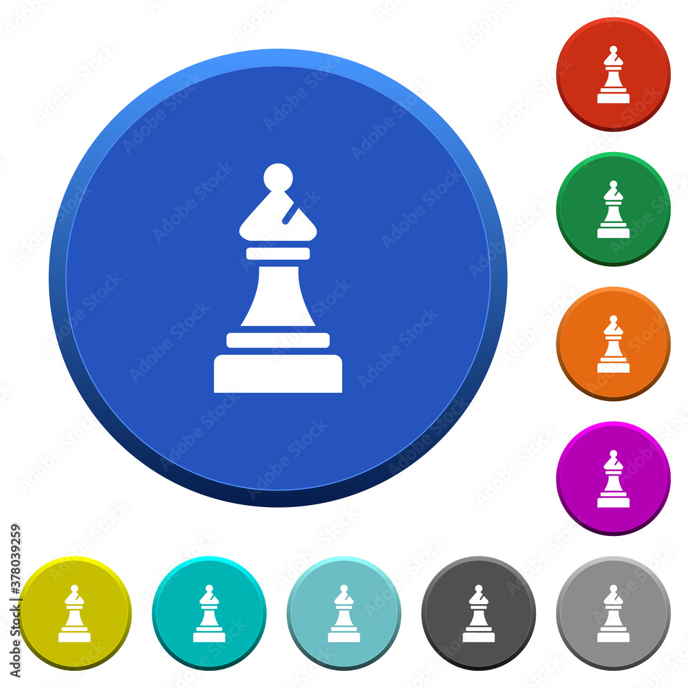 Black chess bishop beveled buttons Black chess bishop beveled buttons