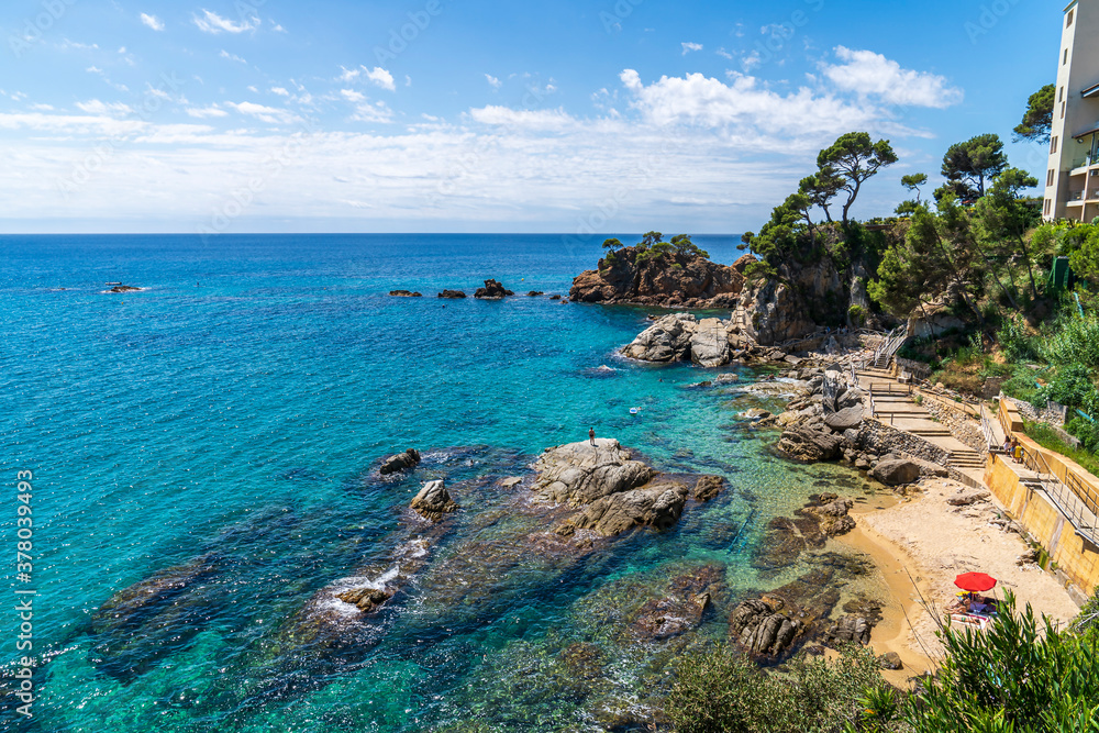 Views of the costa brava on the 