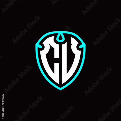 Initial C U letter with shield modern style logo template vector Free Download Initial C U letter with shield modern style logo template vector - GFXLoad