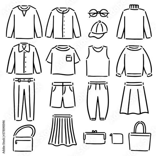 洋服 ファッション イラスト セット