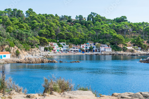 Views of "S´Alguer" cove in Palamós, Girona.