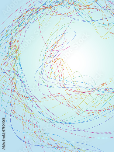 Dashed line multi colored spectrum abstract background