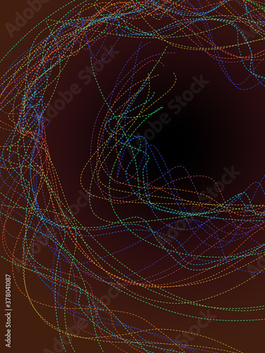 Dashed line multi colored spectrum abstract disco party background