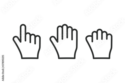 pointer hand, depress icon vector design illustration