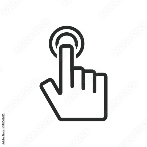 pointer hand, depress icon vector design illustration