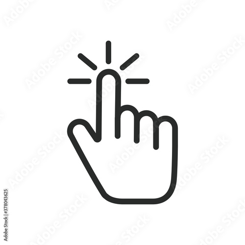pointer hand, depress icon vector design illustration