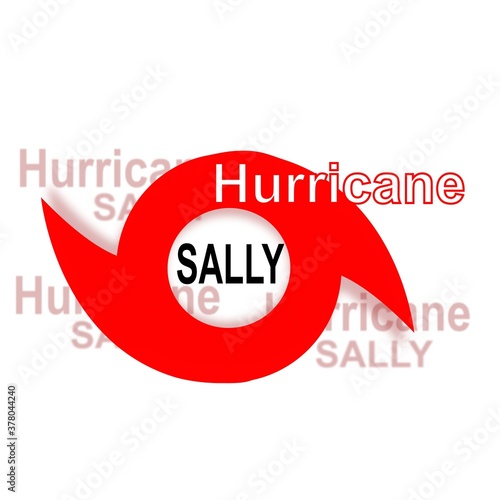 Hurricane Sally, red web icon	 photo