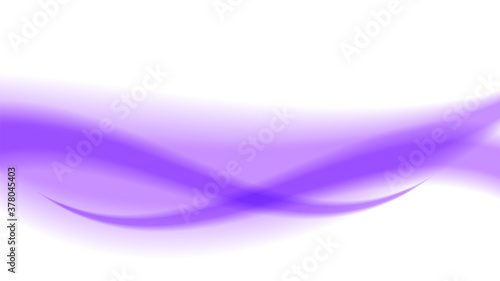 purple soft wave shape graphic on white background, abstract purple graphic smooth shape for banner copy space, blurred gradient purple wavy swirl soft effect, beautiful purple white wave curve
