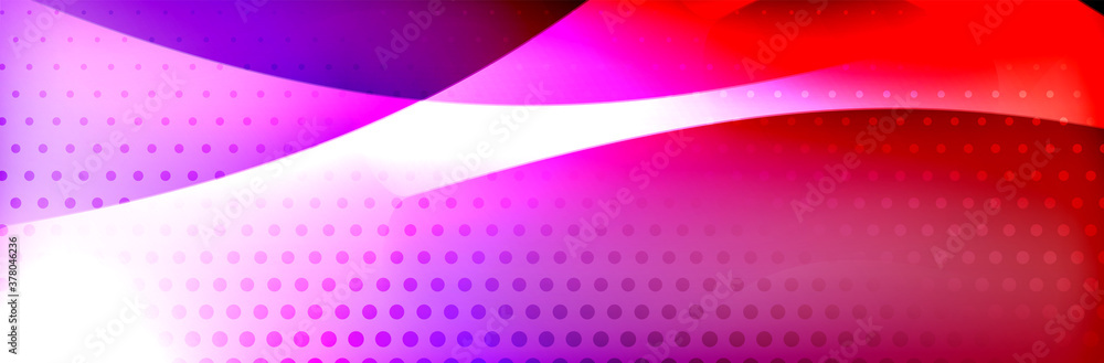 Fototapeta premium Fluid gradient neon color waves, vector abstract background