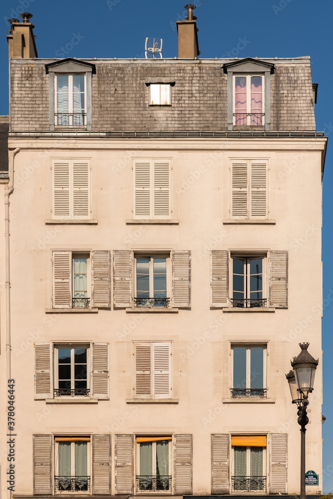 Paris, typical facades in Montmartre