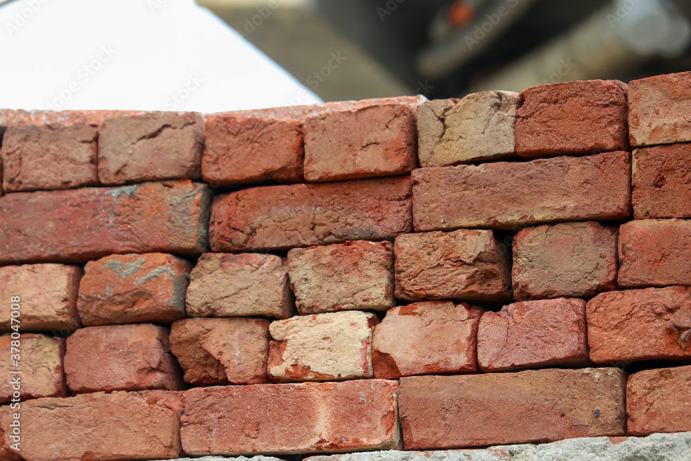 Fototapeta premium A brick Arranged in a Order 