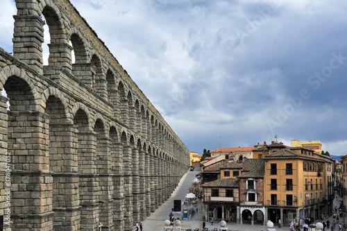 roman aqueduct in Segovia (Spain)