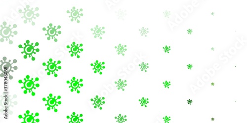 Light Green, Yellow vector template with flu signs.
