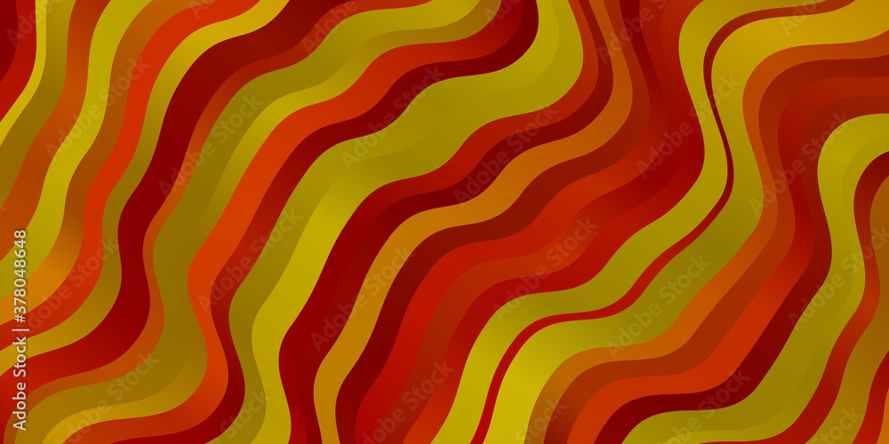 Light Orange vector background with lines. Abstract gradient illustration with wry lines. Pattern for commercials, ads.