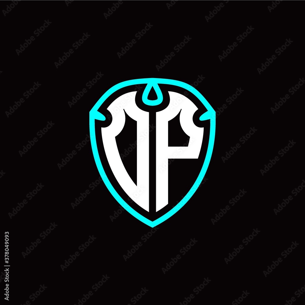 Initial O P letter with shield modern style logo template vector Initial O P letter with shield modern style logo template vector