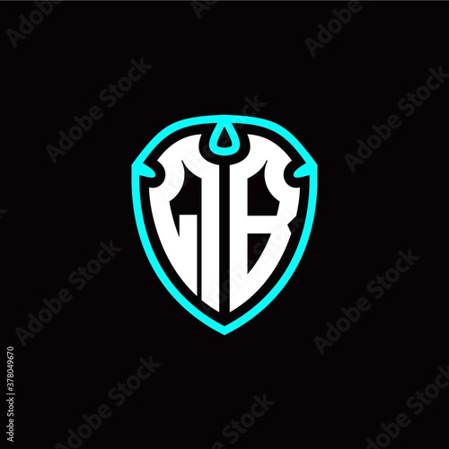 Fototapeta Naklejka Na Ścianę i Meble -  Initial Q B letter with shield modern style logo template vector